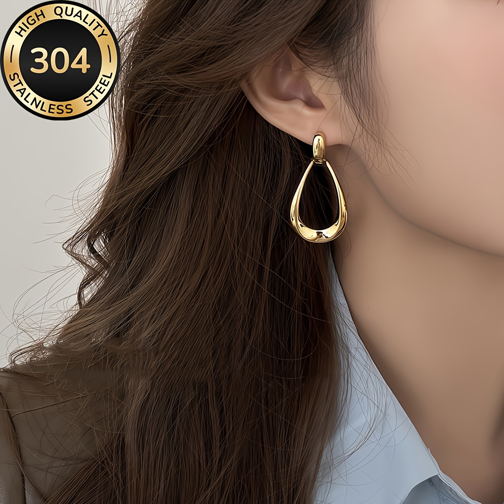 18K Golden Plated Water Drop Earrings